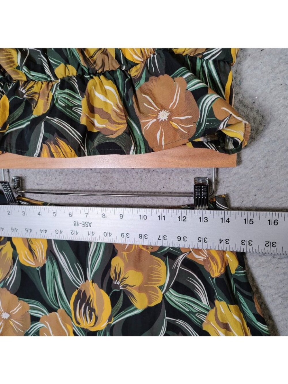 Corey Lynn Calter Skirt Suit 2-Piece Set Women's M/S Yellow Floral Peplum A-Line - Picture 15 of 16